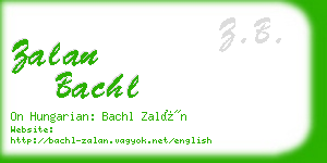 zalan bachl business card